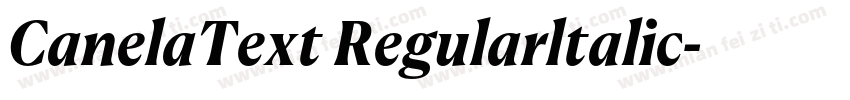 CanelaText Regularltalic字体转换